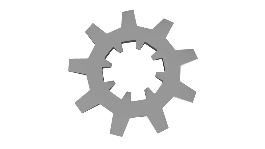 No10 Detailed Internal External Star Washer 3D Warehouse