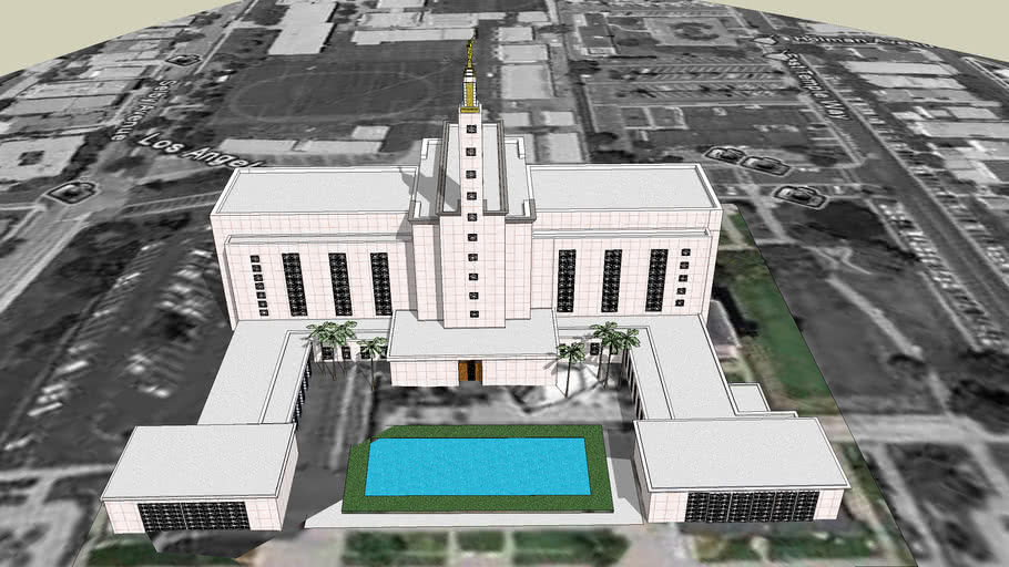 LDS. Temple Los Angeles California Templo Mormon, 10 th.operating temple.