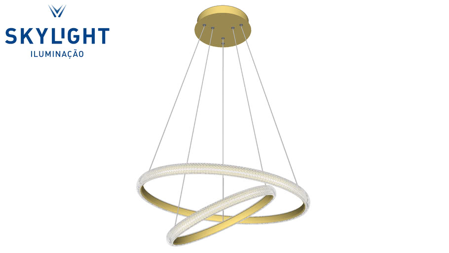 Luminária Apogeu SKY4010DO Dourado Skylight 3D Warehouse