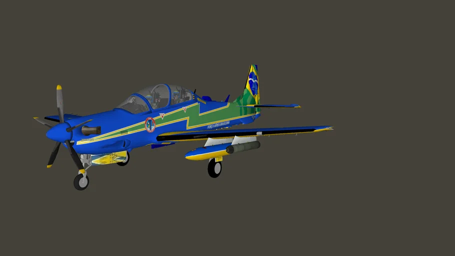 Aviao Embraer A-29 Super Tucano - Esquadrilha da Fumaca - MAQUETE