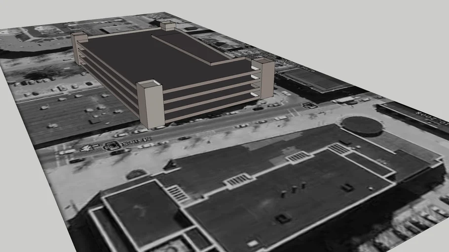 Downtown Brockton Parking Garage 3D Warehouse