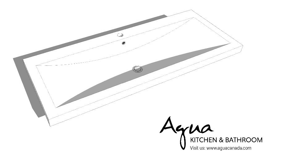 Double bathroom sink (code LENNART) by Agua Canada 3D Warehouse