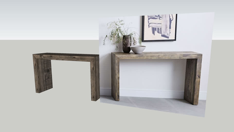 WEST ELM RECLAIMED WOOD CONSOLE TABLE | 3D Warehouse