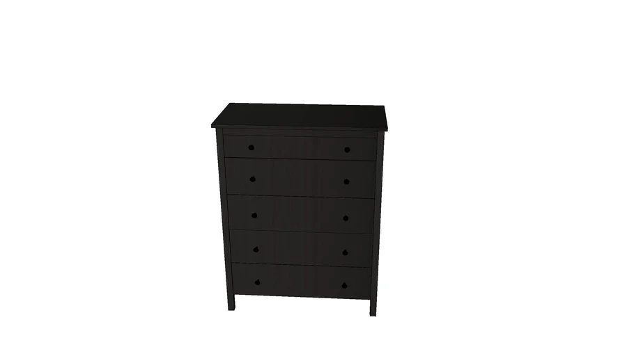 IKEA Koppang Chest of 5 Drawers Black 3D Warehouse