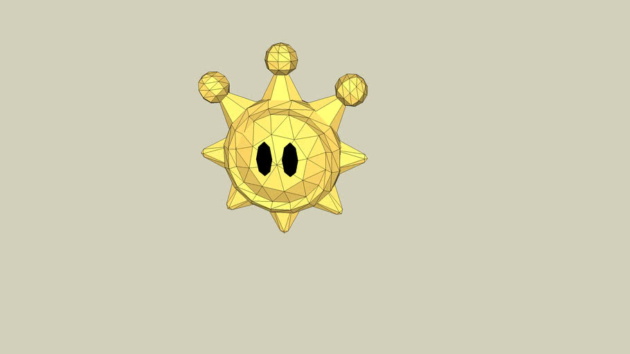 Super Mario Sunshine Shine Sprite 3d Warehouse 9386