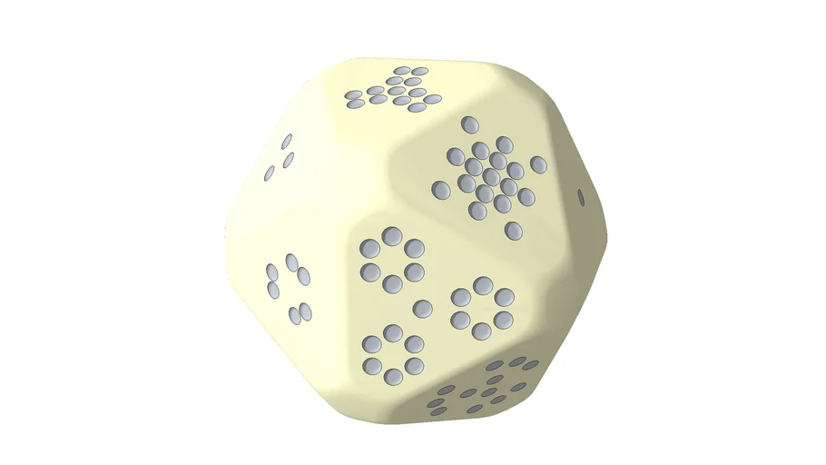 Rounded Icosahedron Dice Twenty faces dice 3D Warehouse