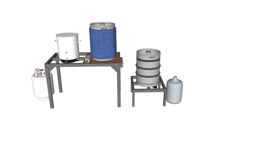 All grain home brewing setup 3D Warehouse