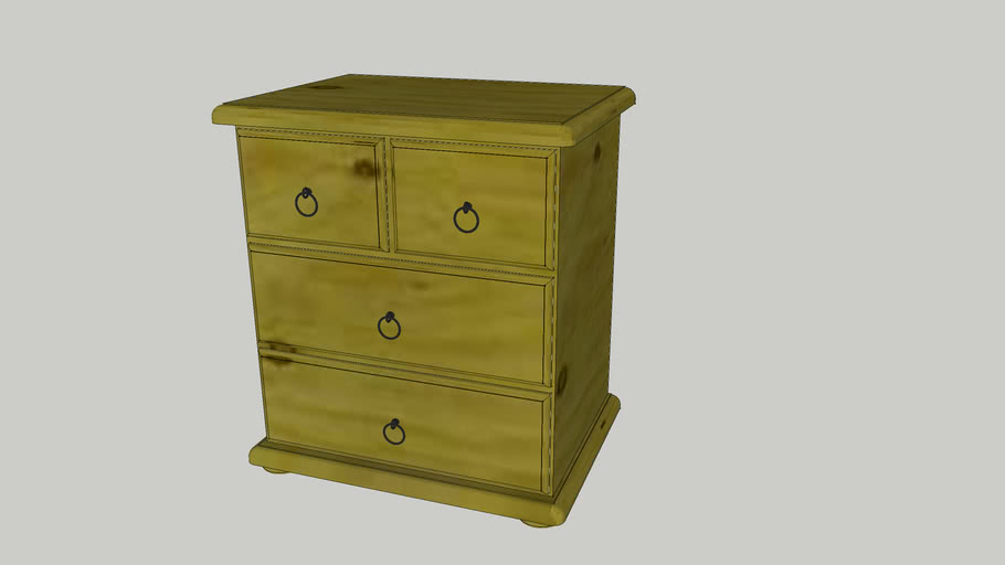 4 Drawer Split Bedside | 3D Warehouse