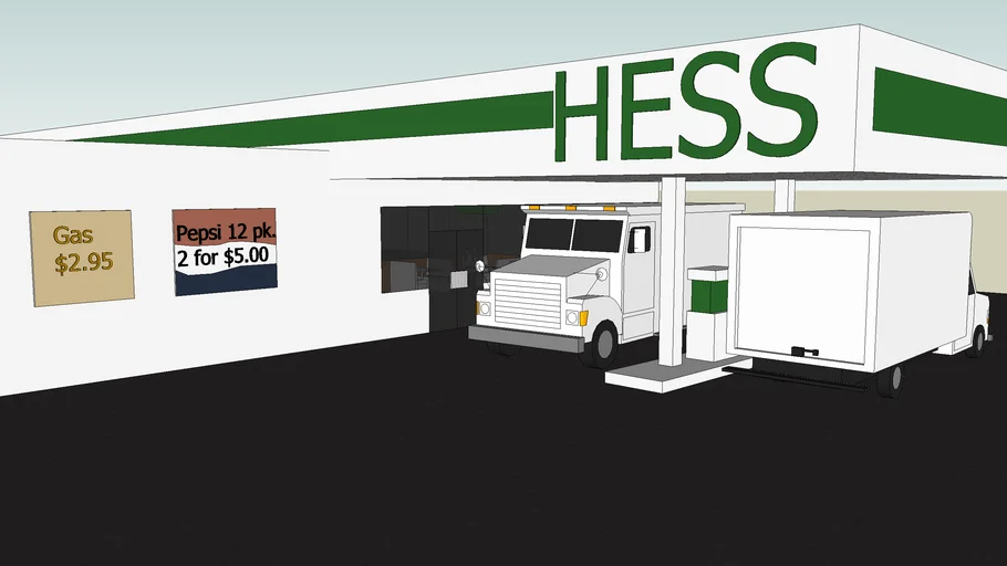 HESS GAS STATION 3D Warehouse