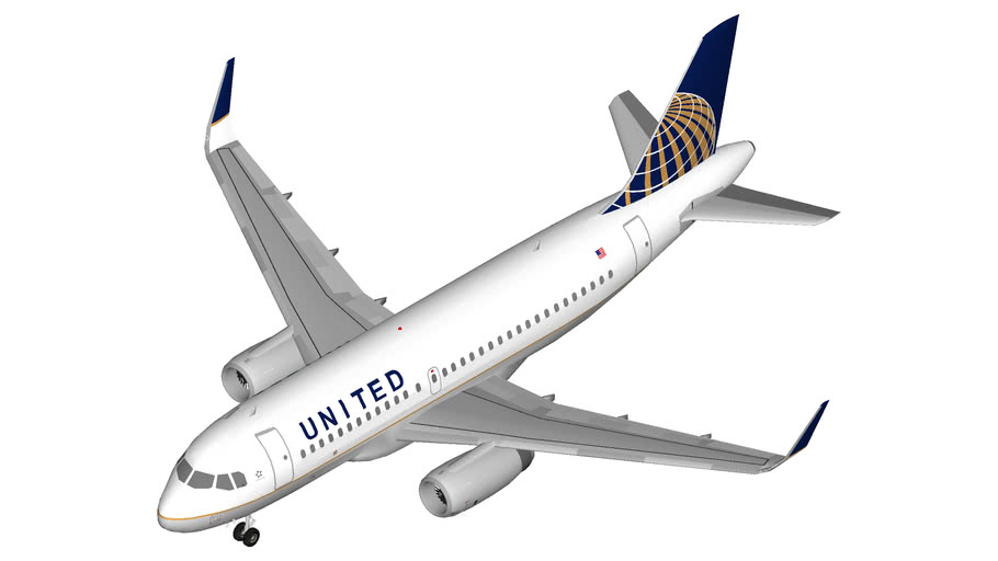 United Airlines Airbus A319 (Sharklets) | 3D Warehouse