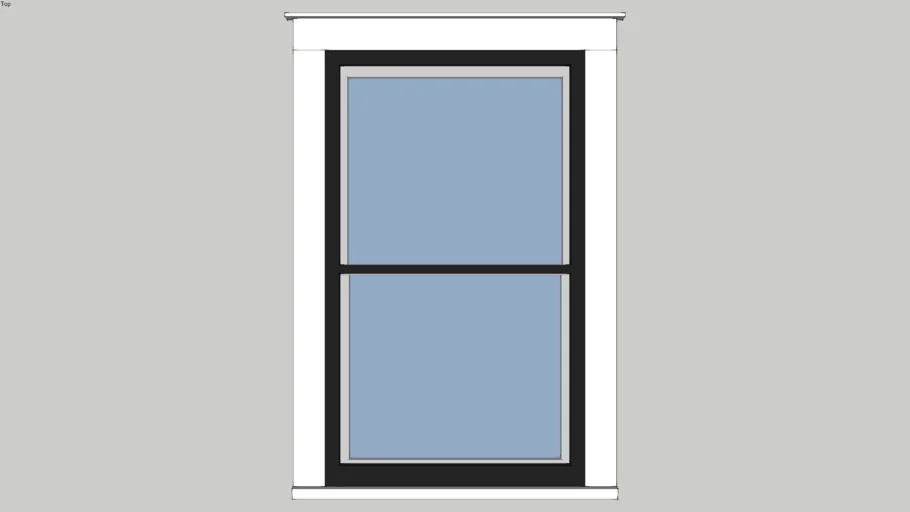Double Hung Window with Wooden Screen | 3D Warehouse