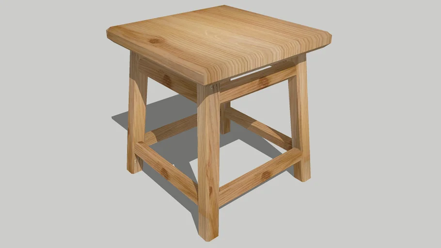 Wood stool 3D Warehouse