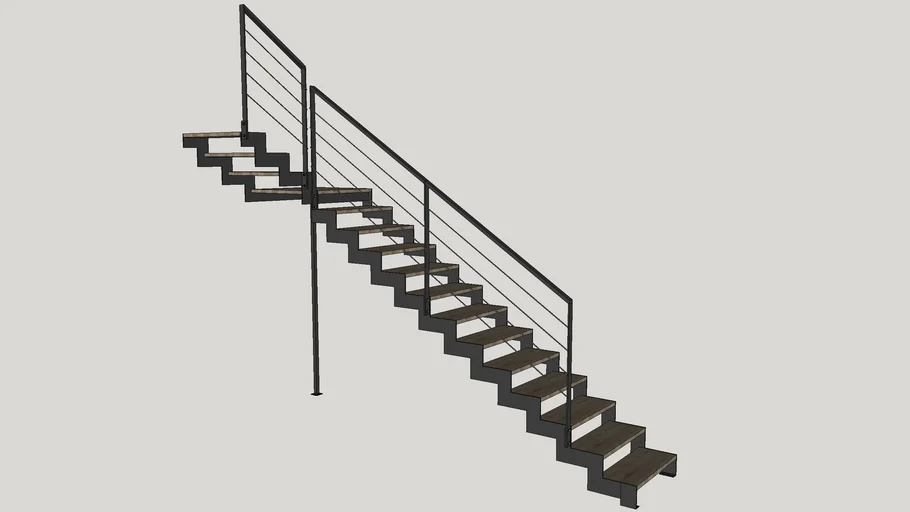 Staircase Double landing stringers rack | 3D Warehouse