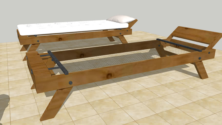 Folding cot 3D Warehouse