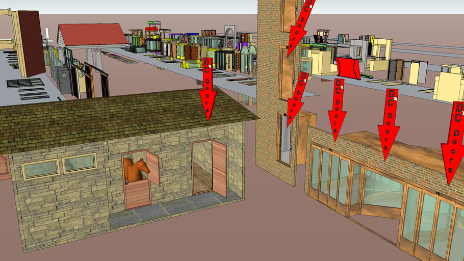 commercial door props 3D Warehouse