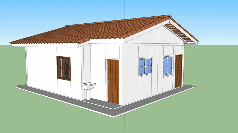 Casa com tres quartos tipo popular - House with three bedrooms popular type