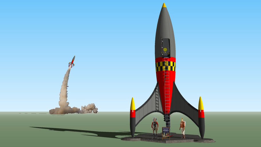 Vintage Rocket Ride to Space