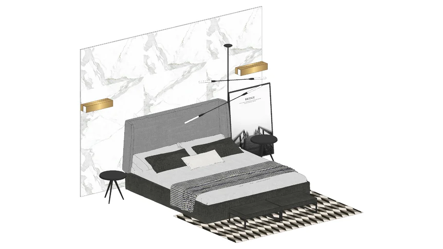 Modern bed | 3D Warehouse