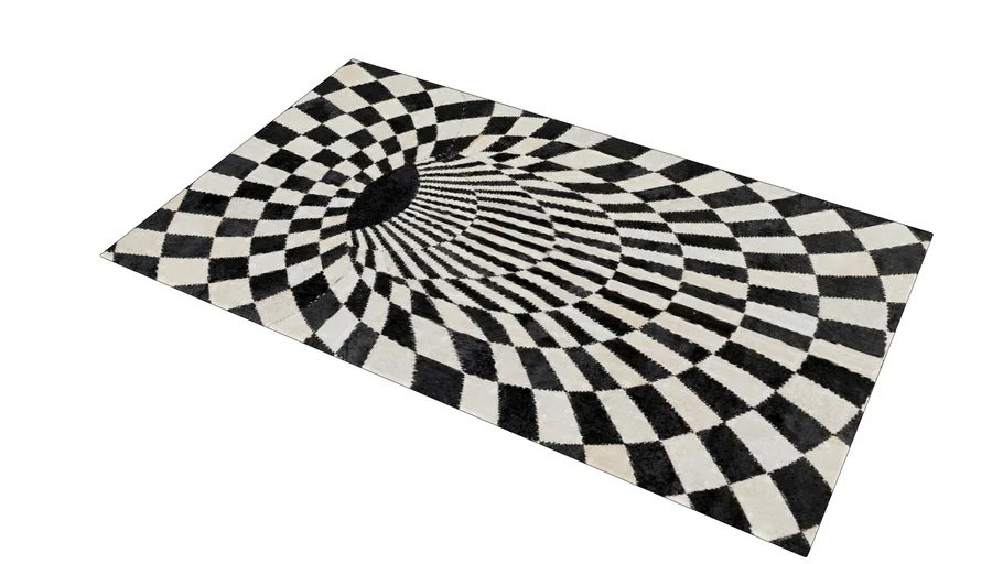 52755 3D Carpet 3D Creative Black White 170x240 3D Warehouse
