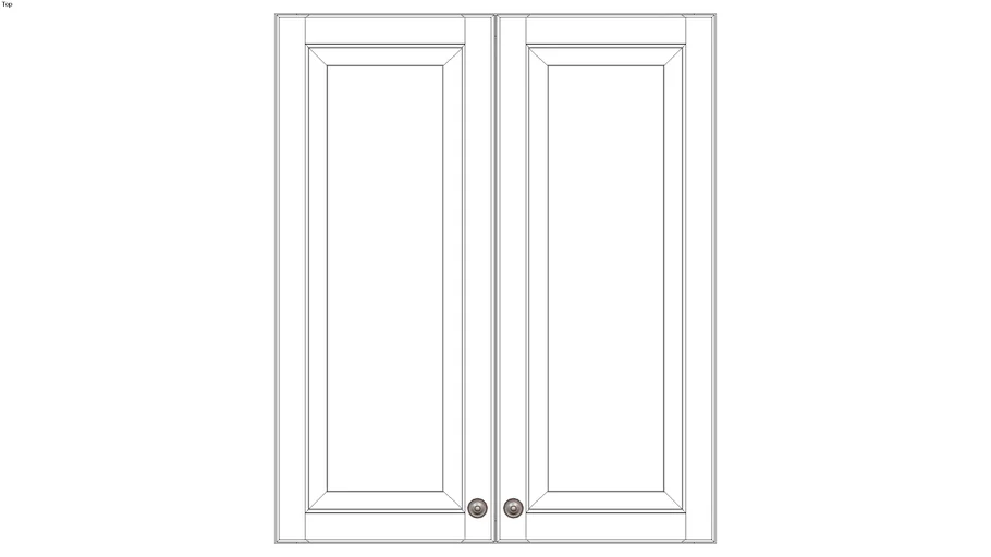 Wall Double Door 36Hx15D | 3D Warehouse