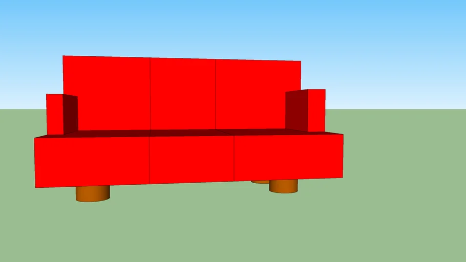 red couch 3D Warehouse