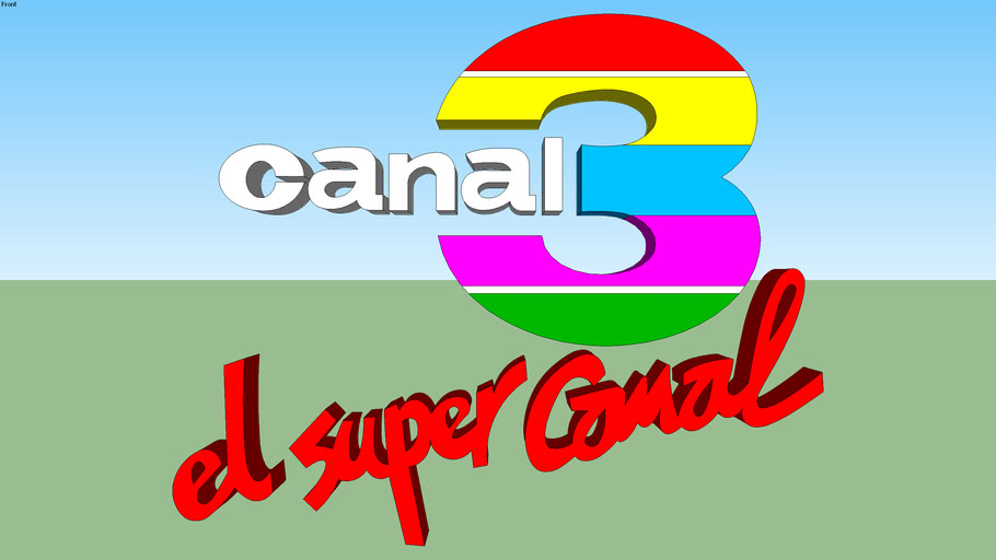 Canal 3 Guatemala logo 3D Warehouse