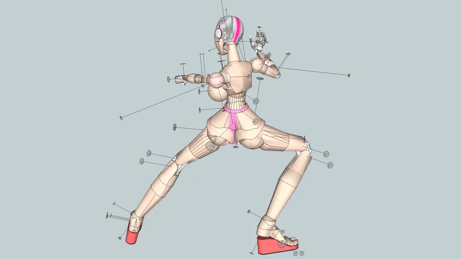 Fully pose-able female figure