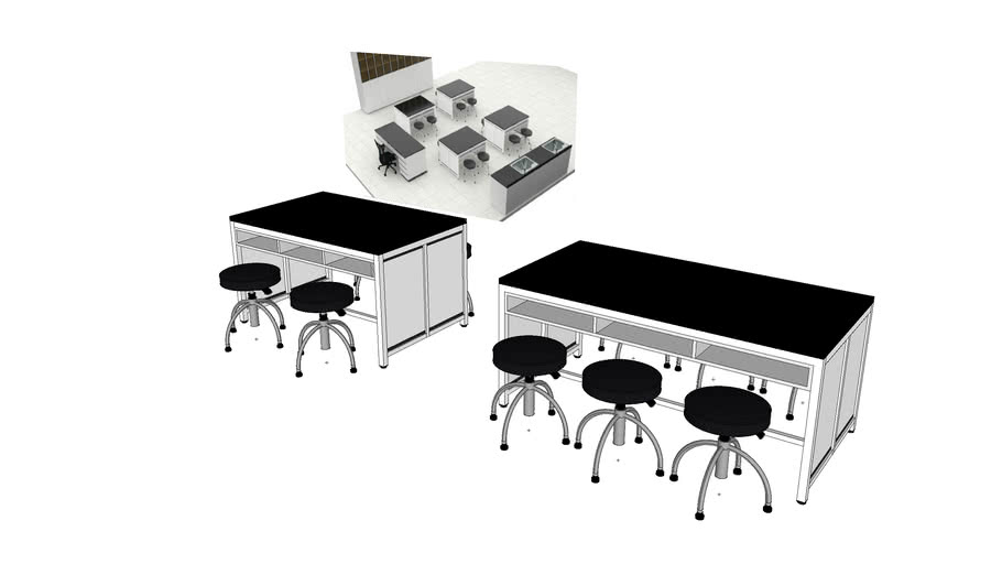 school science lab furniture 3D Warehouse