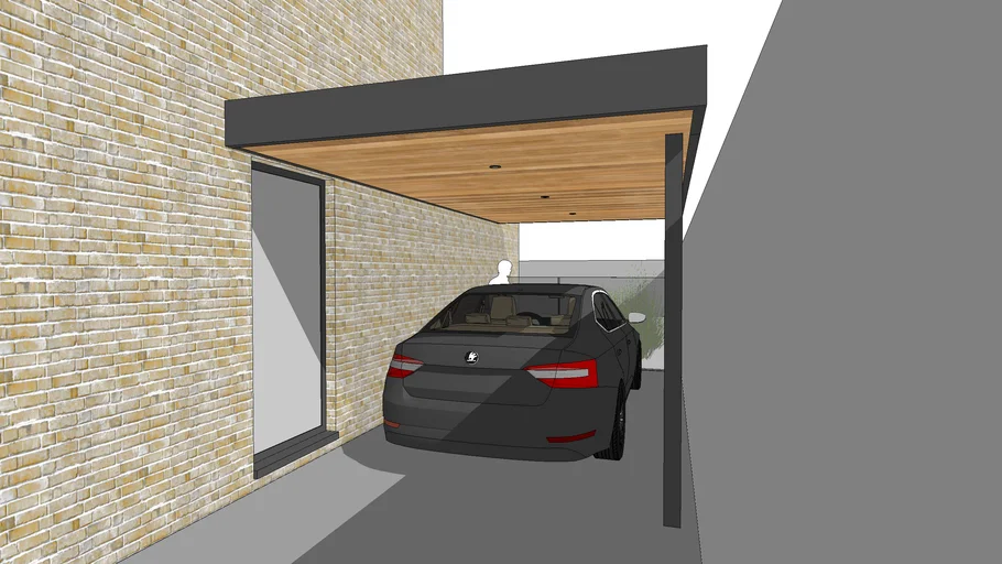 20-209 Aluminium Carport 600 x 300 | 3D Warehouse