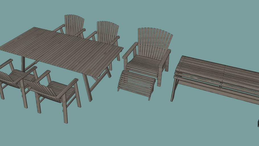 EXTERIOR FURNITURE GARDEN 3D Warehouse