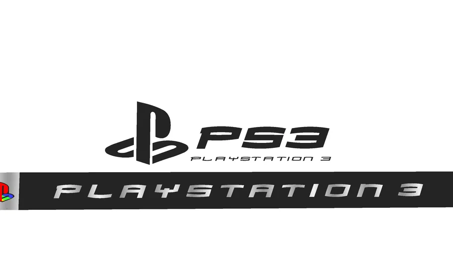 2 PS3 fat version logos | 3D Warehouse