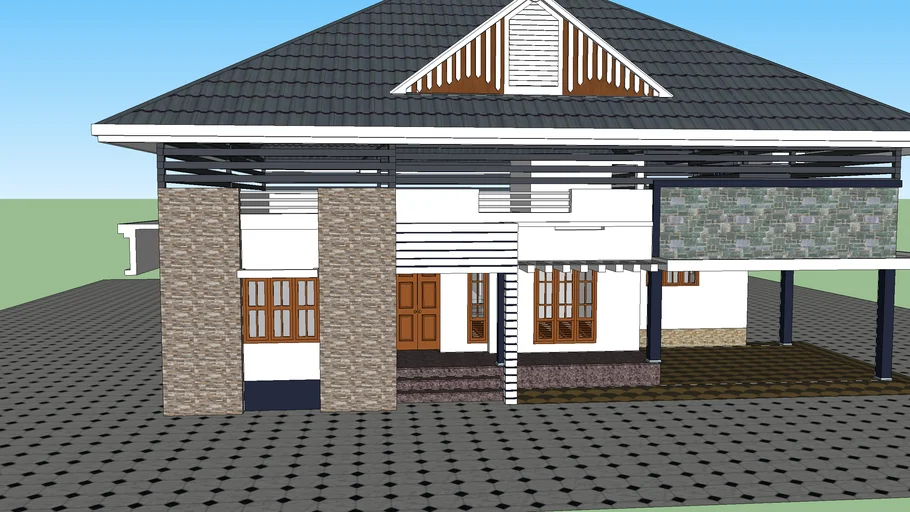 flat-roof-with-truss-3d-warehouse