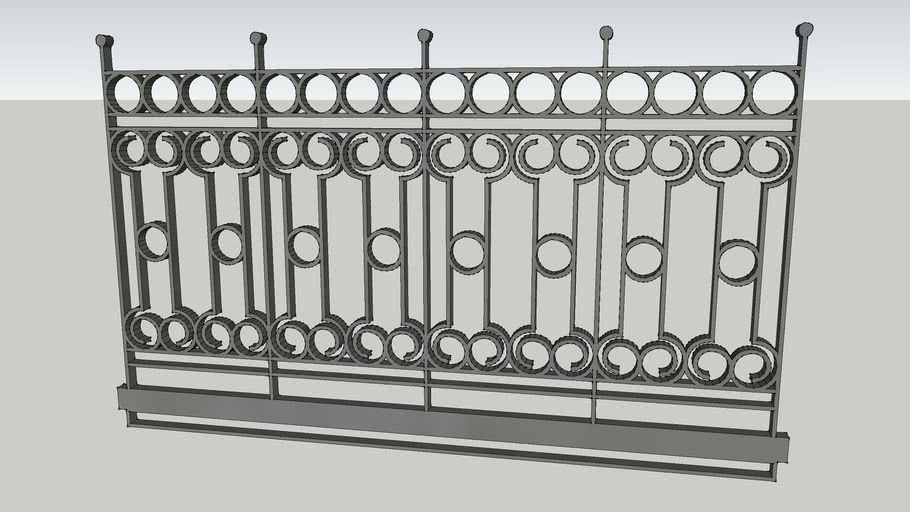 6.Curved Balcony railing 3D Warehouse