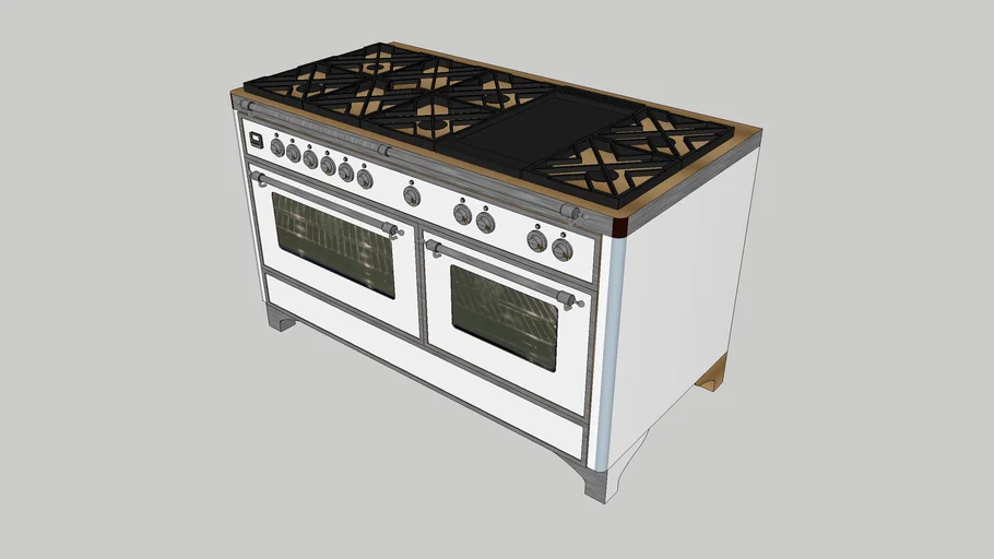 ILVE Majestic Gas Range with V-ray material