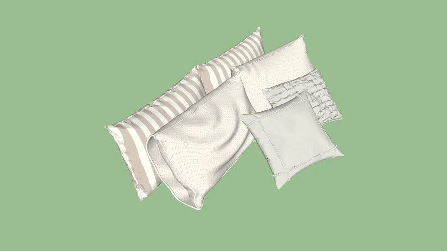 bedroom pillow set 3D Warehouse