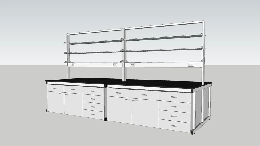 laboratory center table with shelf/ BÀN THÍ NGHIỆM