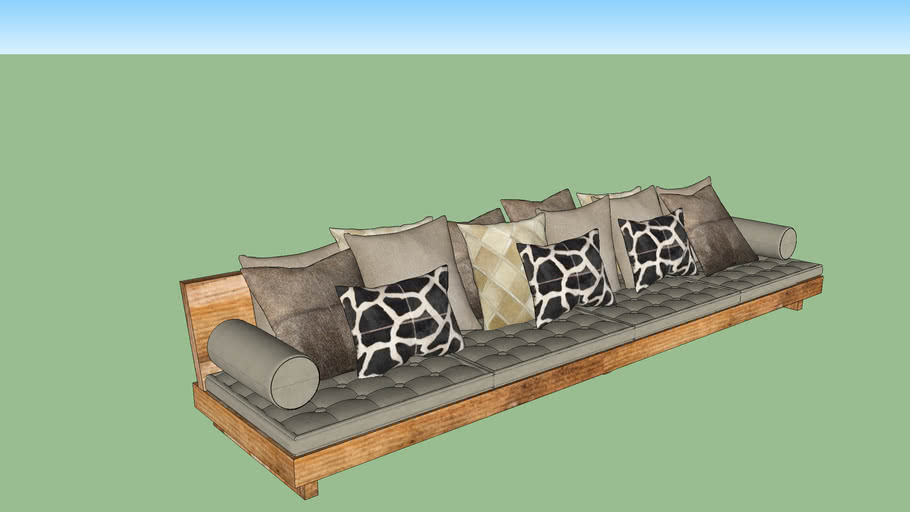 Sofá de madeira.skp | 3D Warehouse