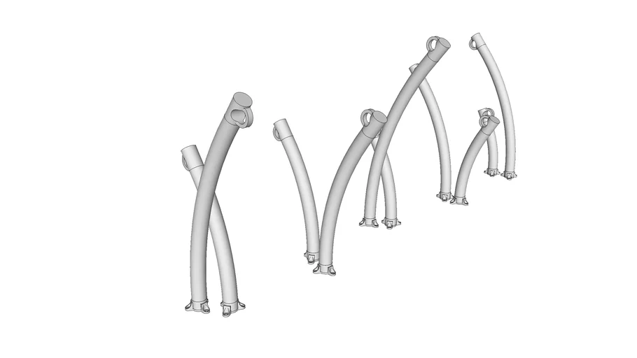 Forms+Surfaces Bike Garden Bike Rack, Configuration C, surface mount