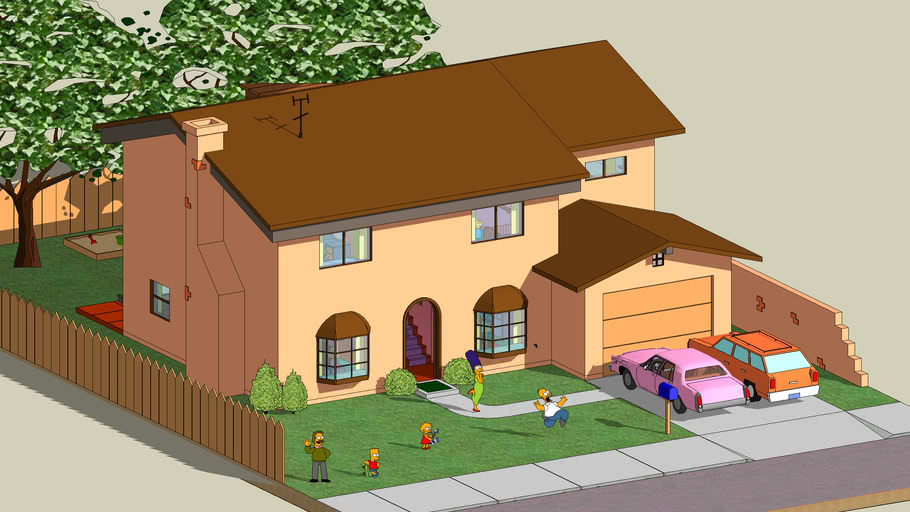 Maquette 3D Maison des Simpson