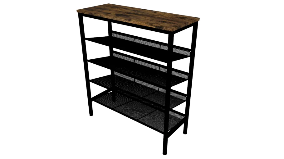Industrial style shoe rack 75,5x30,5x85,5 cm | 3D Warehouse