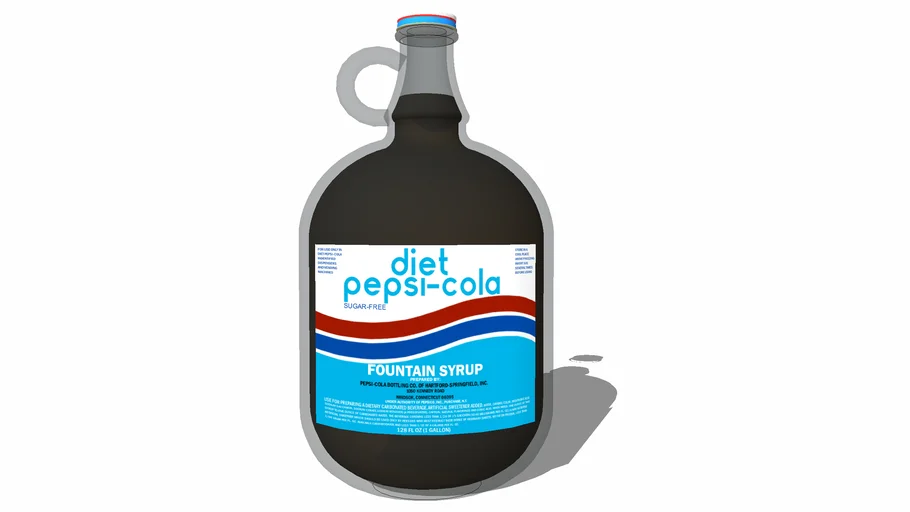 1970's Diet Pepsi Fountain Syrup Jug (1 Gallon) 3D Warehouse