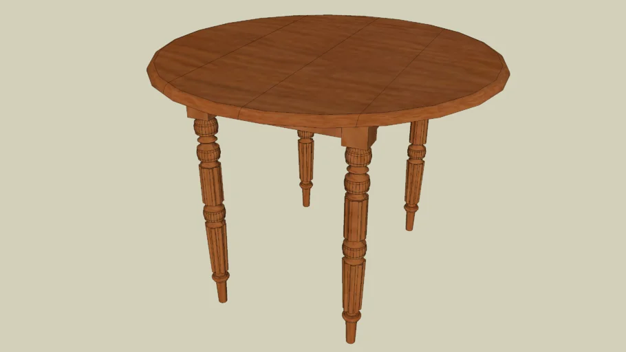 table ronde à rallonges | 3D Warehouse