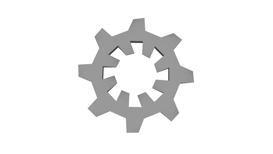 No8 Detailed Internal External Star Washer 3D Warehouse