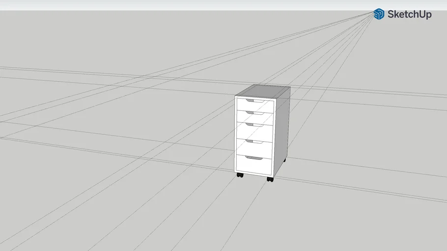 Alex Drawers with wheels 3D Warehouse