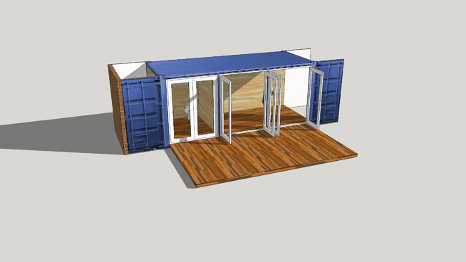 Pool House Out Of Shipping Container 3D Warehouse