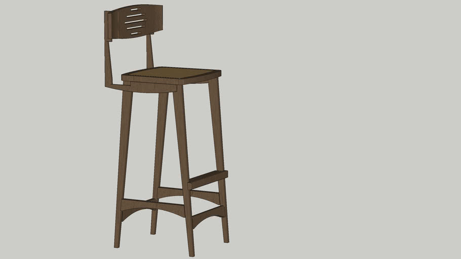 Wooden Bar Chair 3D Warehouse