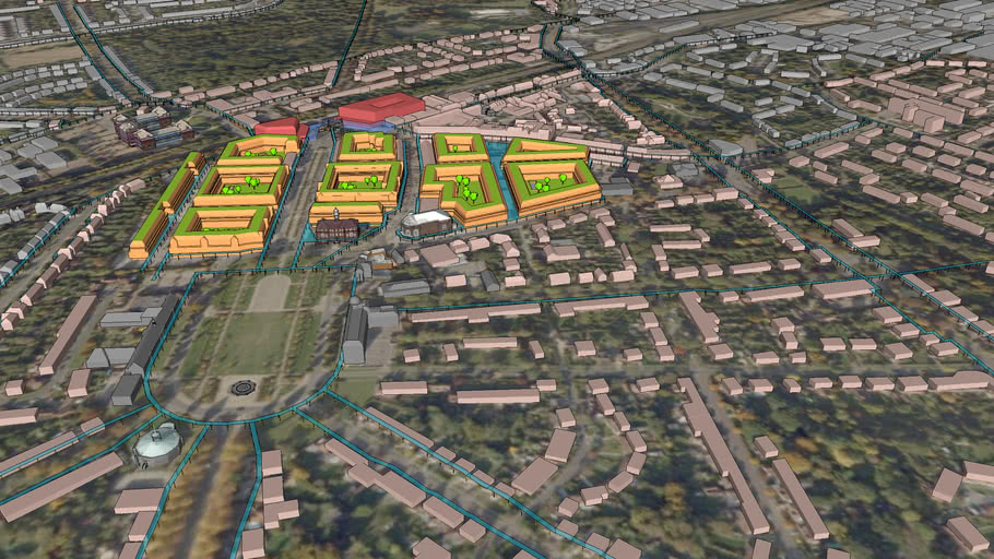 Letchworth Garden City, As Proposed 3D Warehouse