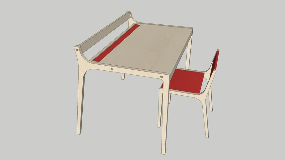 Afra table red | 3D Warehouse