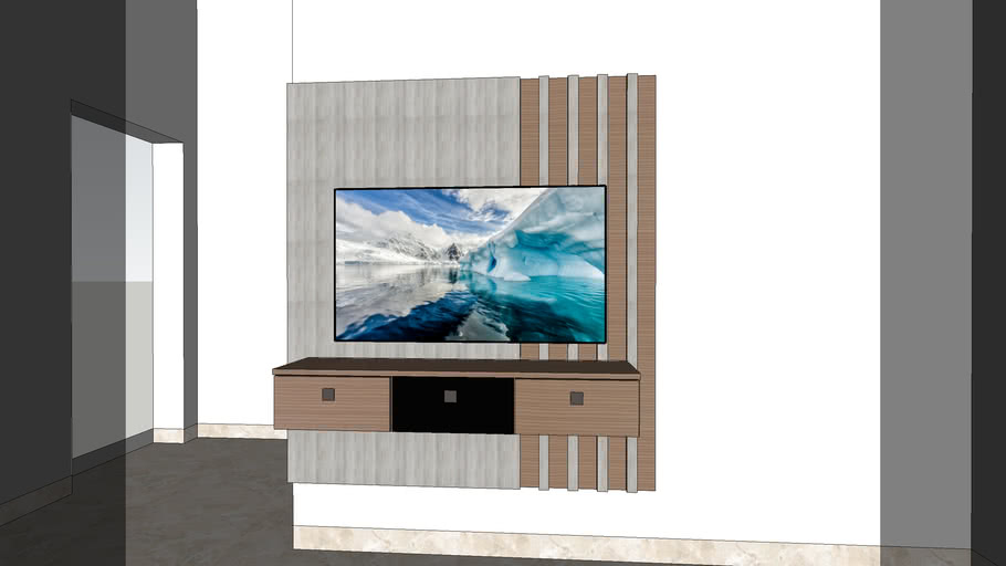 tv unit design | 3D Warehouse