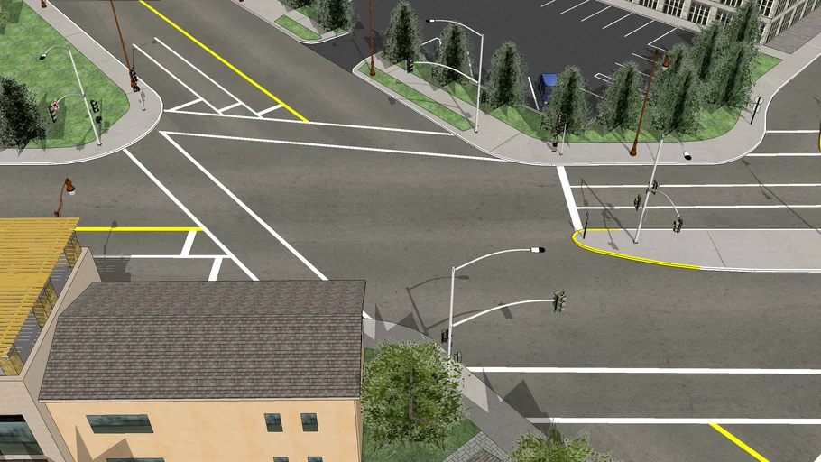 Small CA intersection | 3D Warehouse